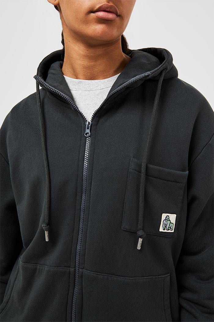 GORILLA ZIP HOODY - BLACK - THAT GORILLA BRAND