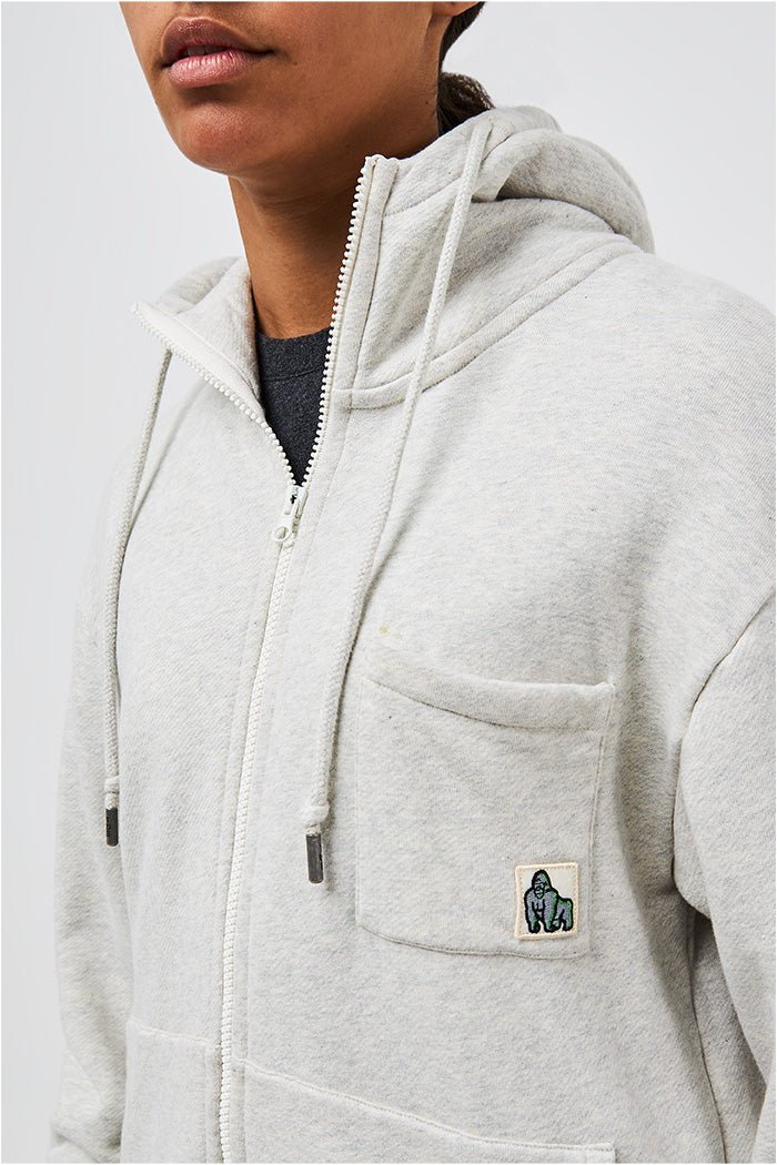 GORILLA ZIP HOODY - OAT - THAT GORILLA BRAND